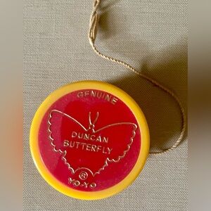 Vintage Genuine Duncan Butterfly Red and Yellow Yo-Yo